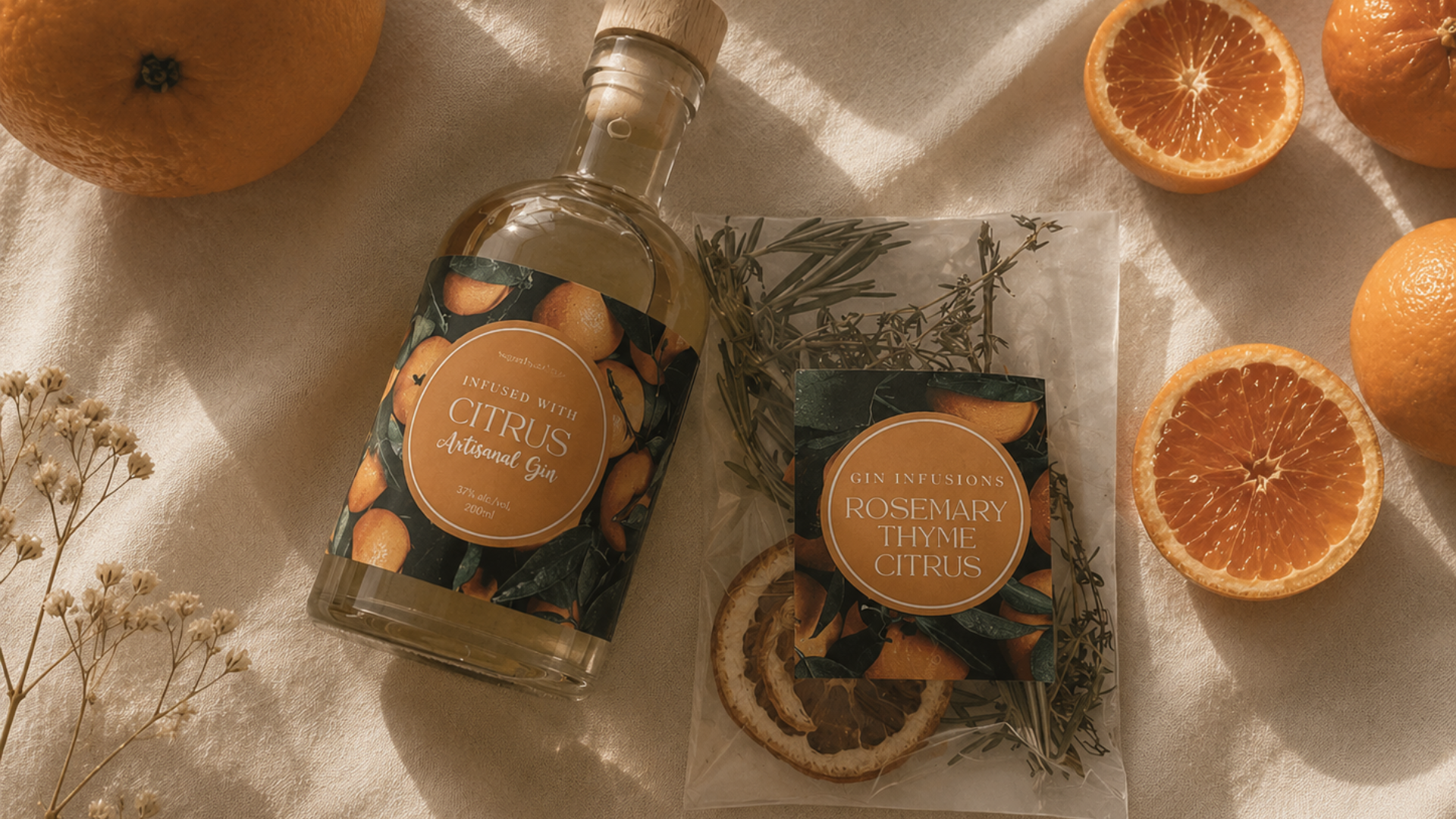 Gin label design