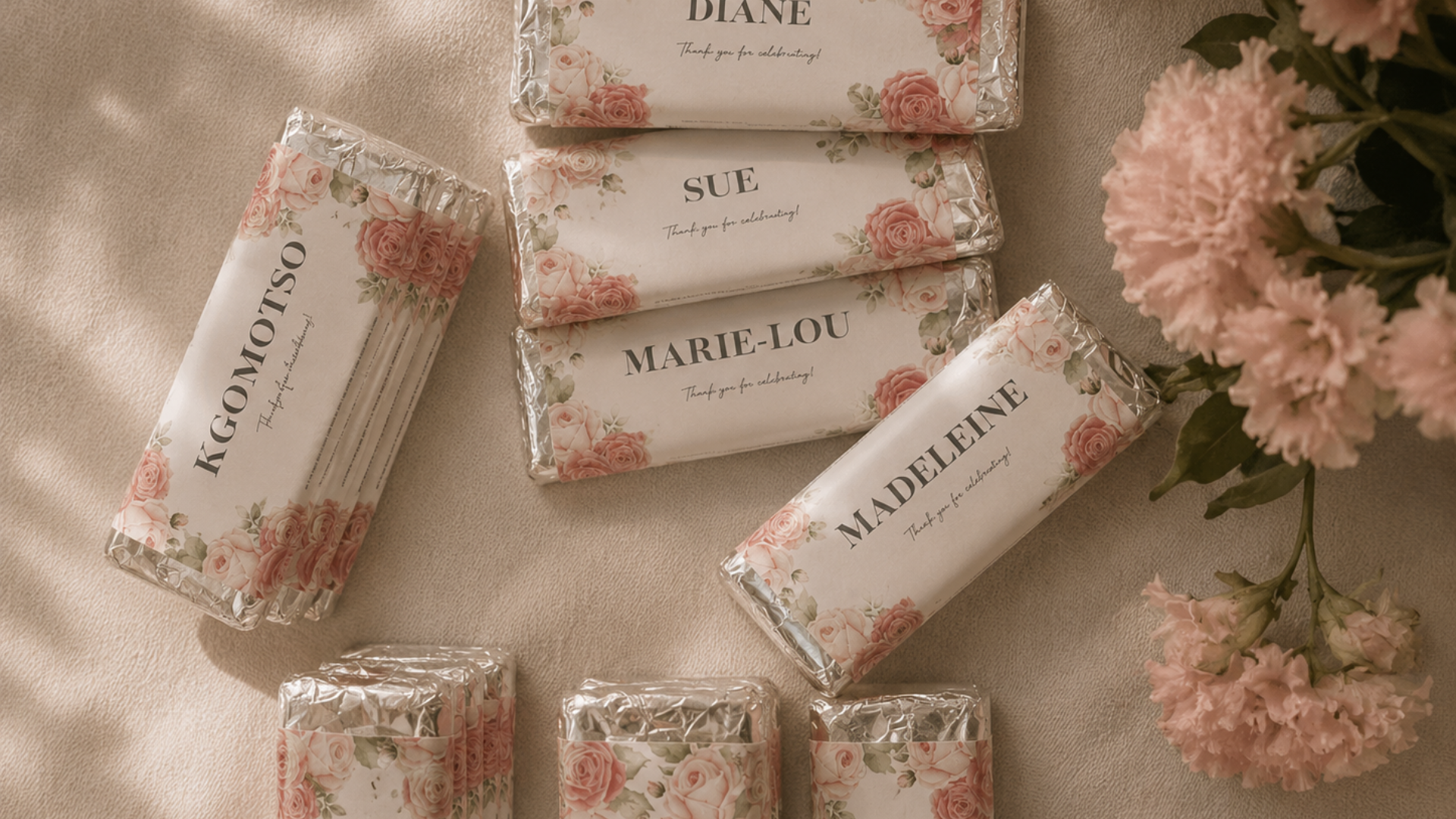 Personalised chocolates