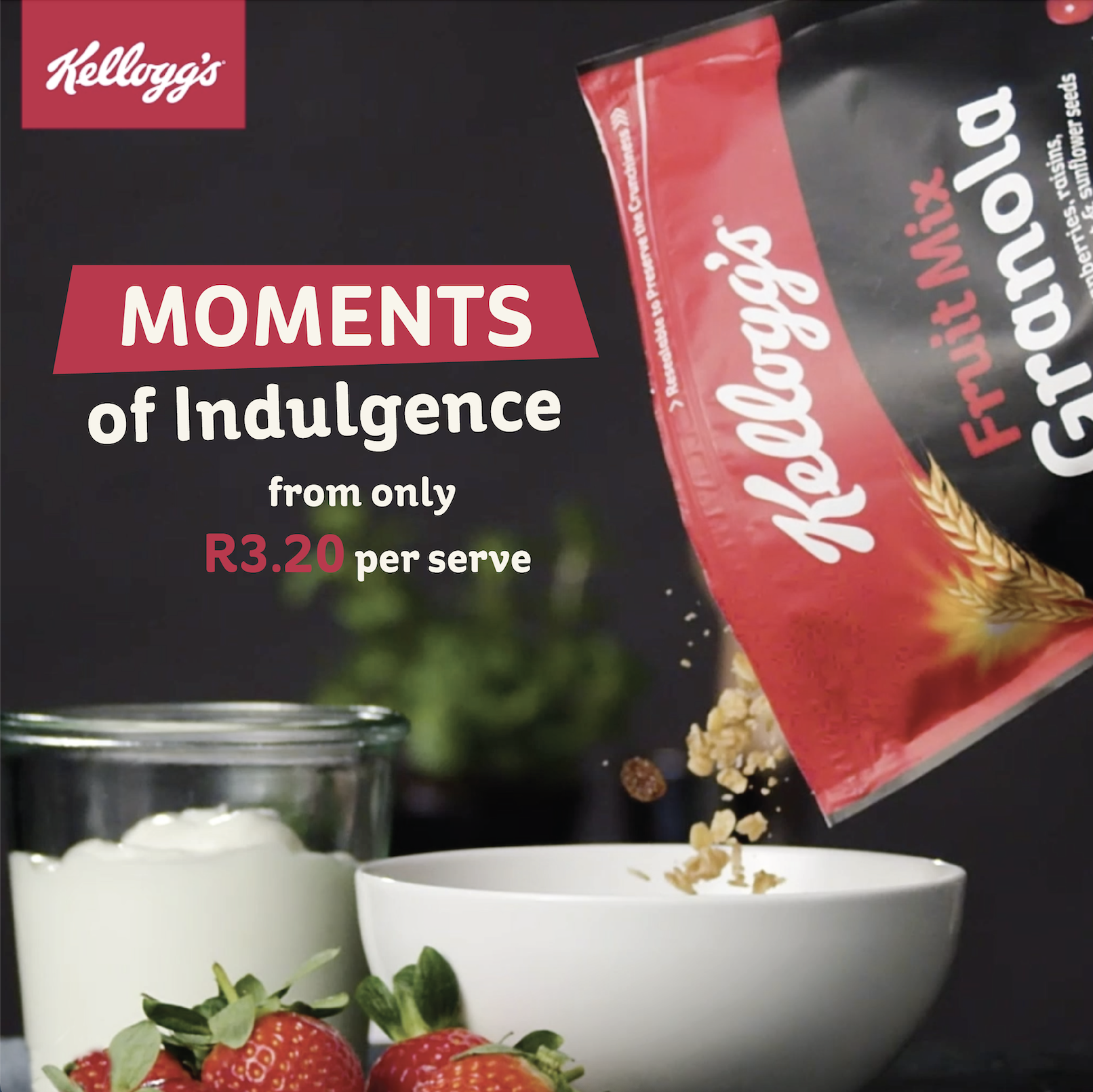 Kellogg's granola breakfast bowl