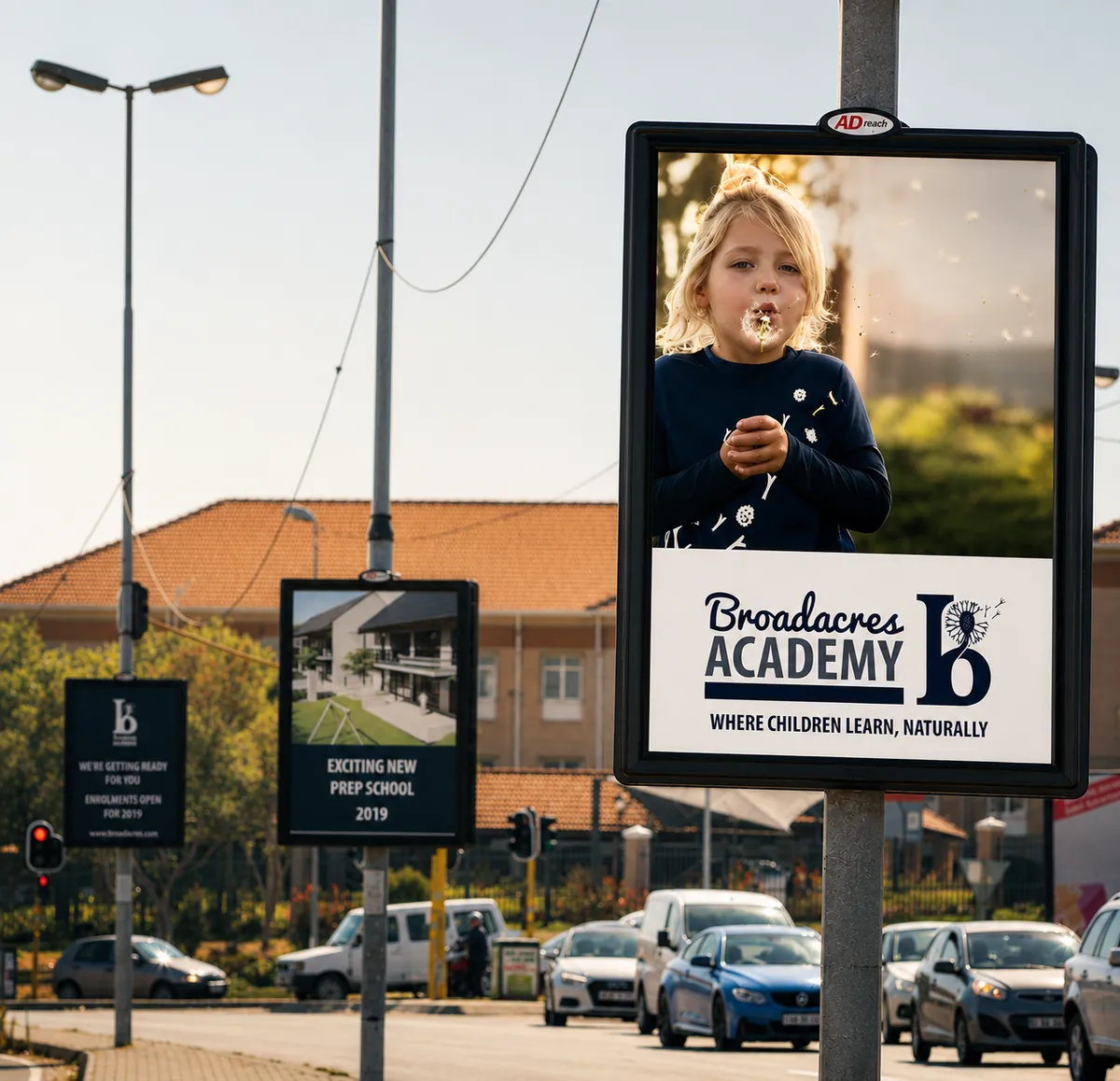 Broadacres Academy - Street pole advertising campaign