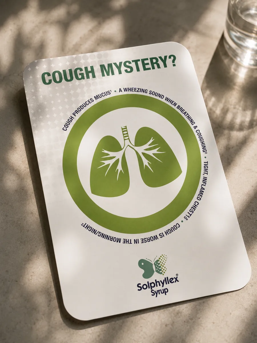 Solphyllex - Cough syrup leaflet design