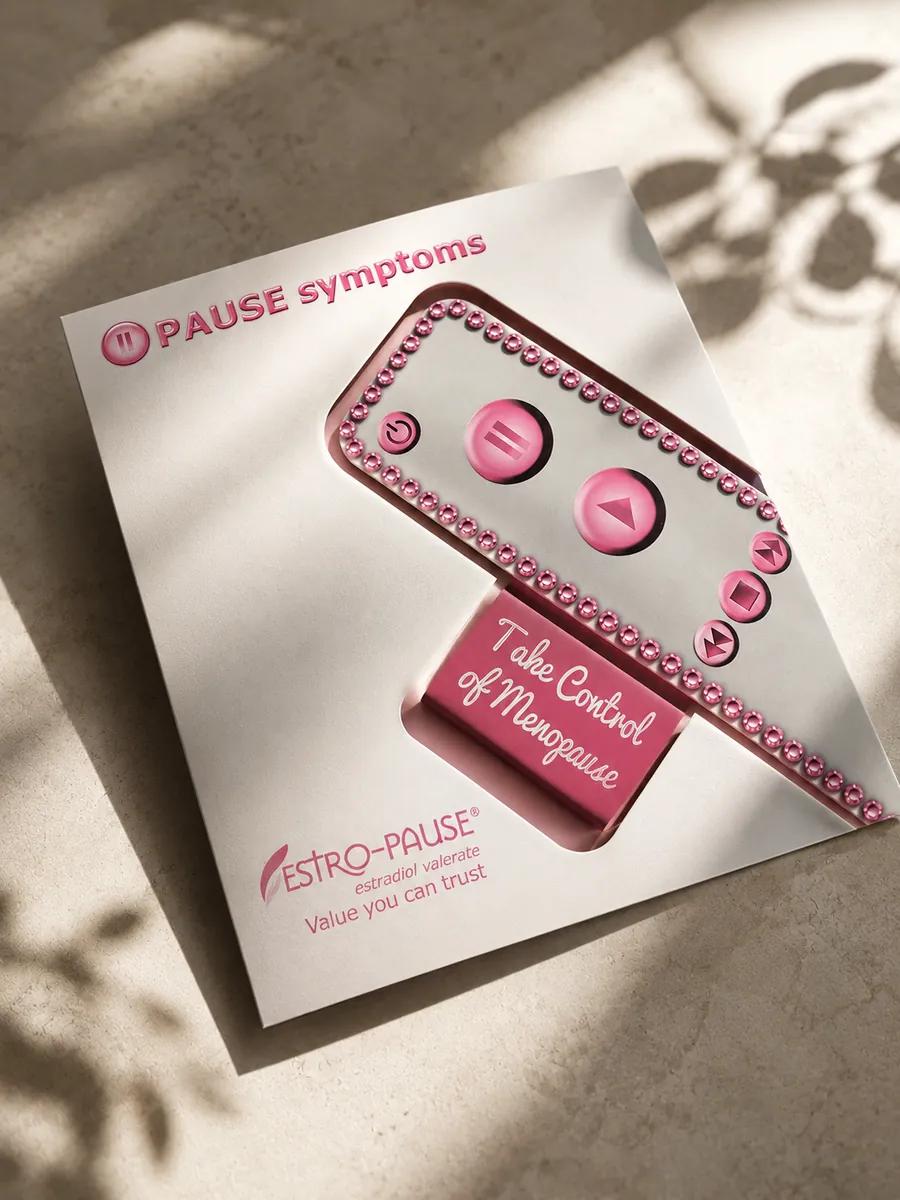 Estro-Pause - Menopause campaign print design