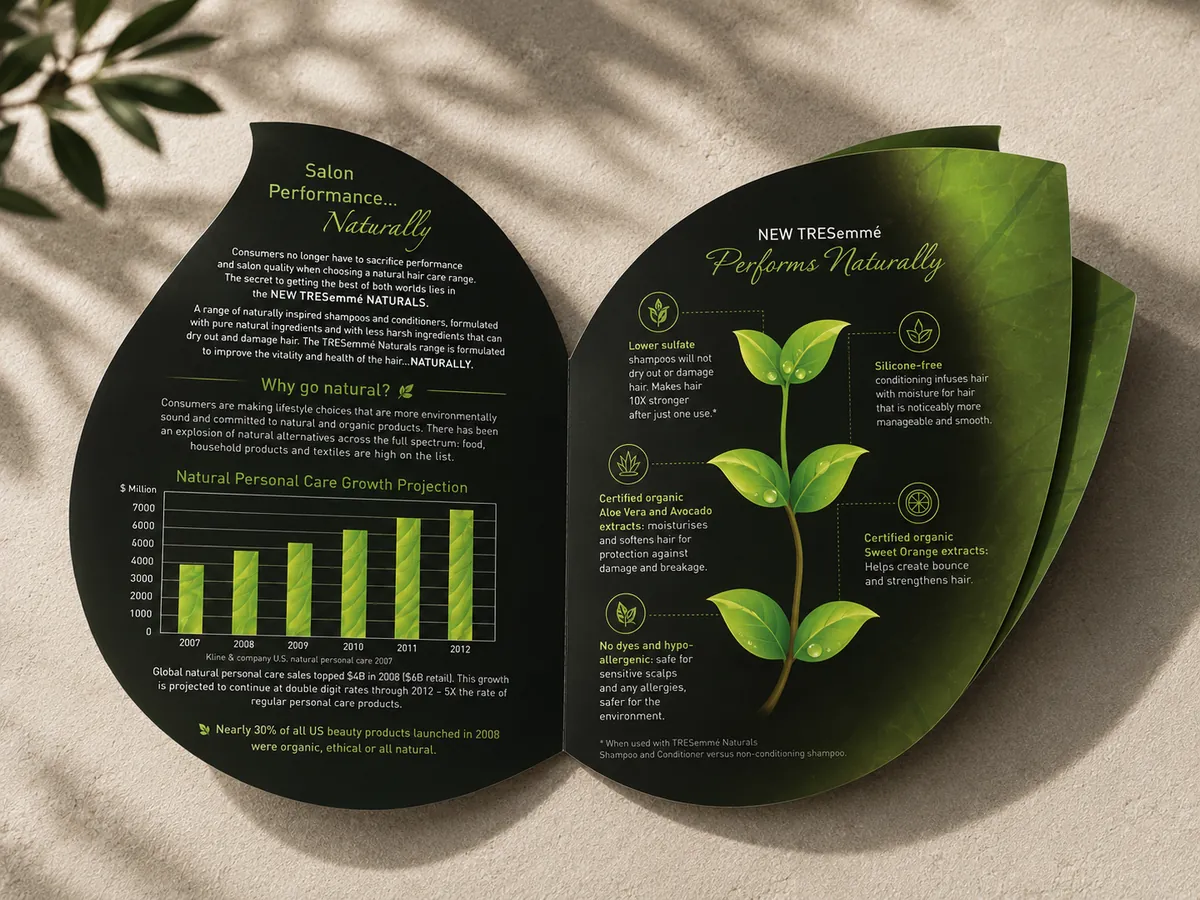 TRESemmé - Naturals brochure interior spread