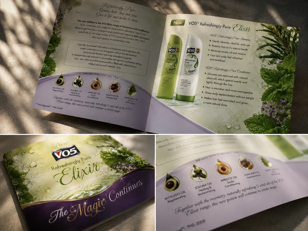 VO5 - Refreshingly Pure Elixir brochure